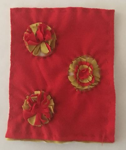 cotton jersey, cotton thread, c.10 x 12 cm